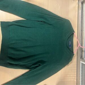 3)Polo Ralph Lauren Rich Forest Green V-Neck Sweater -Timeless Designer Knitwear